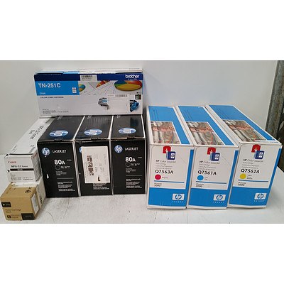 Assorted Printer Toner Cartridges - HP, Canon, Fuji Xerox & Brother