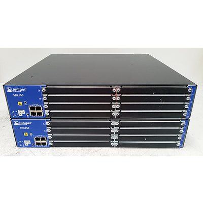 Juniper Networks SRX650 Services Gateway Security Appliance - Lot of Two
