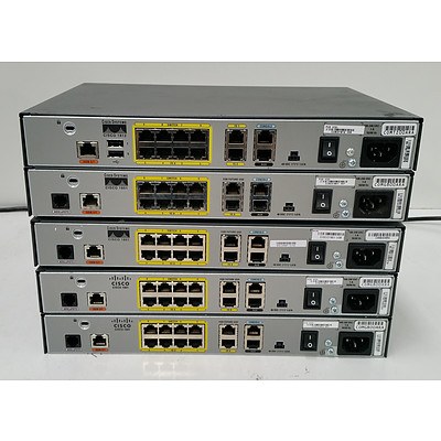 Cisco 1800 Series Router - Lot of Five