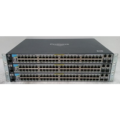 HP ProCurve 2610-48-PWR 48-Port Fast Ethernet Switches - Lot of Three