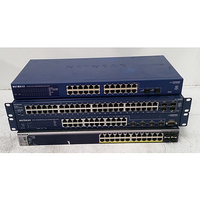 Netgear Gigabit Managed Switches - Lot of Four