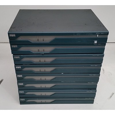 Cisco 1800 Series Integrated Services Router - Lot of Eight