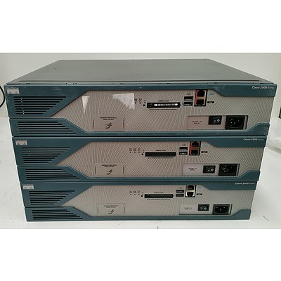 Cisco 2800 Series Intergrated Service Routers - Lot of Three