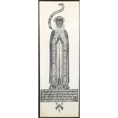 English Saint Rubbing