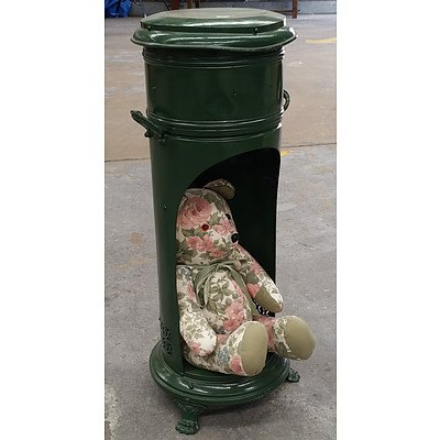 Bear in Green Metal Can