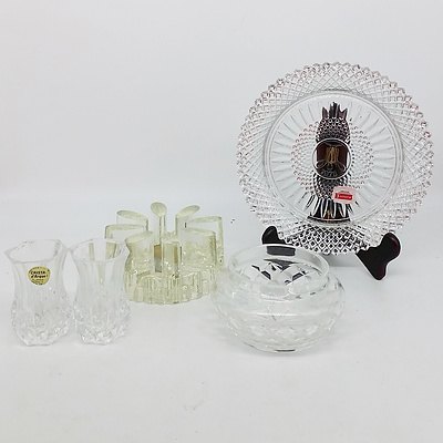 Group of Cut Crystal and Moulded Glass