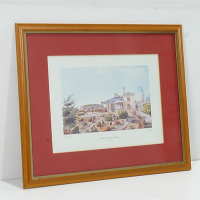 Group of Landscape and Botanical Offset Prints, Including Tom Roberts The Breakaway