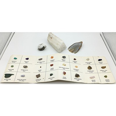 Group of Polished and Unpolished Gem Stones