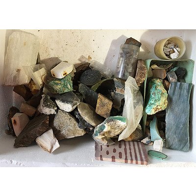 Group of Polished and Unpolished Gem Stones