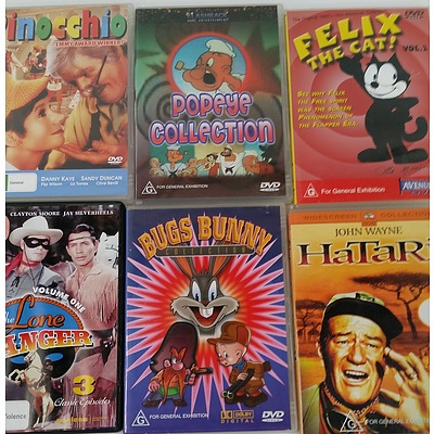 Assorted DVDs  Predominantly G & PG - Lot of Approx 110