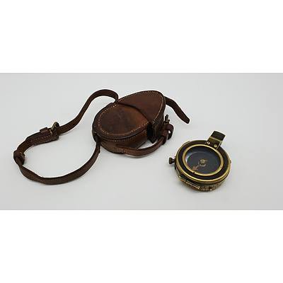 British Cased Prismatic Marching Compass Dated 1917