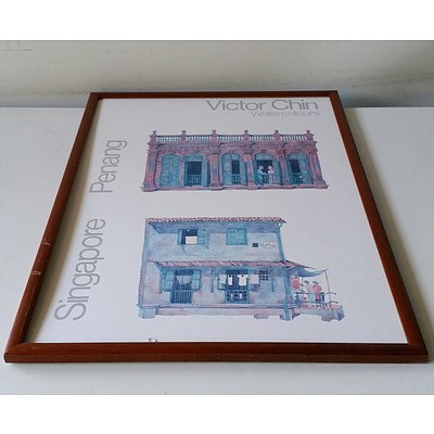 Victor Chin Watercolours Singapore Penang Offset Print
