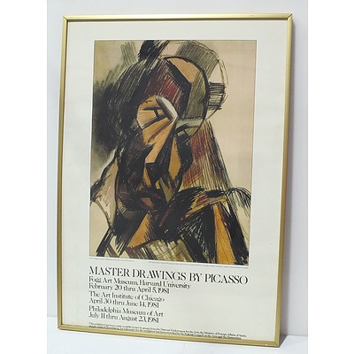 Master Drawings By Picasso Exhibition Poster Offset Print