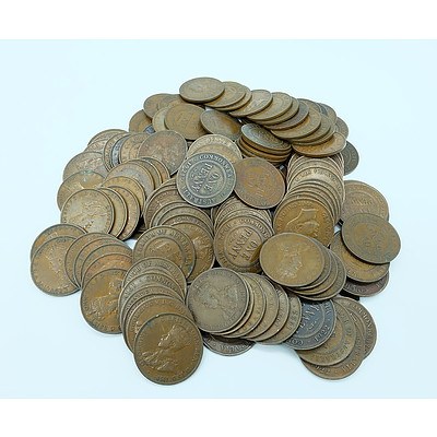One Hundred and Fifty Australian Pennies Including Years from 1917-1924