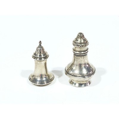 Birmingham Stamped Sterling Silver Salt and Pepper Set