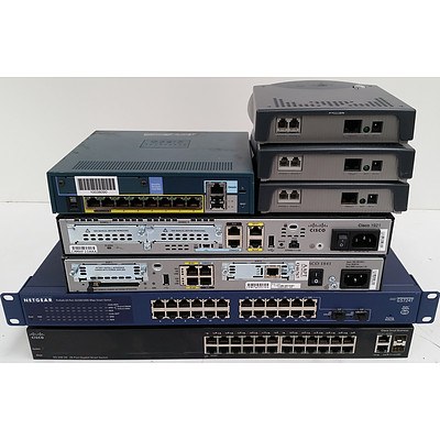 Cisco & Netgear Switches & Routers - Lot of 8
