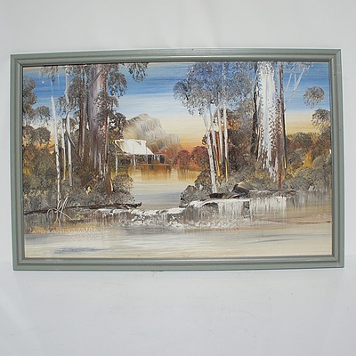 Four Original Landscape Scnenes Oil on Board