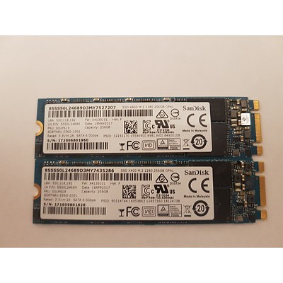Lenovo Yoga 11E G3/G4/S260 SanDisk 256GB SSD - Lot of 2 RRP $600+
