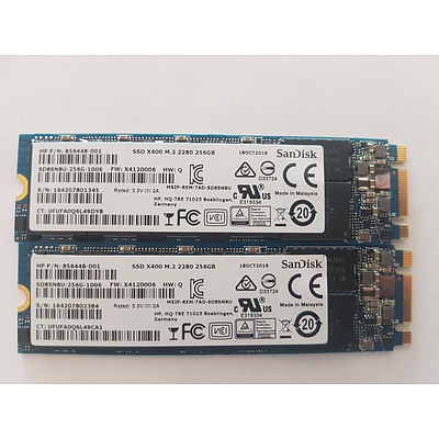 HP Spectre X360 G2 SanDisk 256GB SSD - Lot of 2 RRP $900+