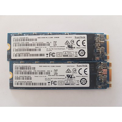 HP Spectre X360 G2 SanDisk 256GB SSD - Lot of 2 RRP $900+