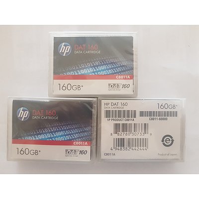 HP DAT 160GB Data Cartridge Brand New - Lot of 3 RRP $500+