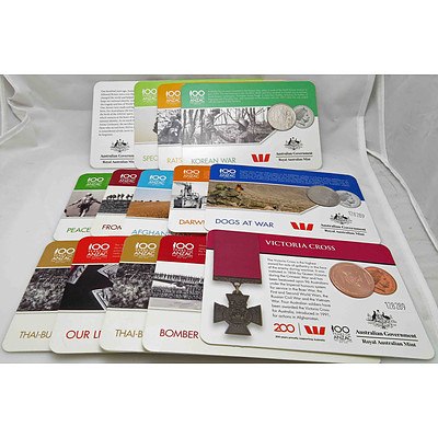 Australia ANZAC Collection of 14 Royal Australian Mint Coins