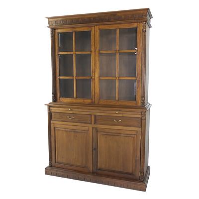 Dutch East Indies Colonial Style Solid Wood Bookcase Late 20th Century