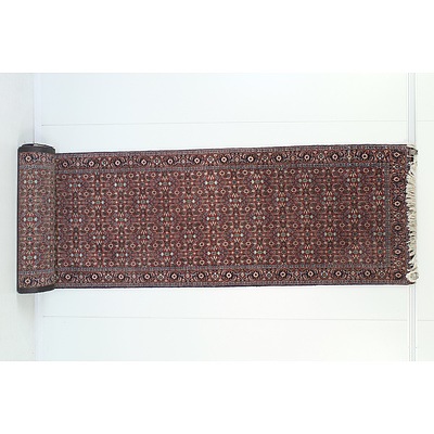 Persian Hand Knotted Wool Pile Runner