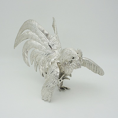 Two Cast Metal Roosters