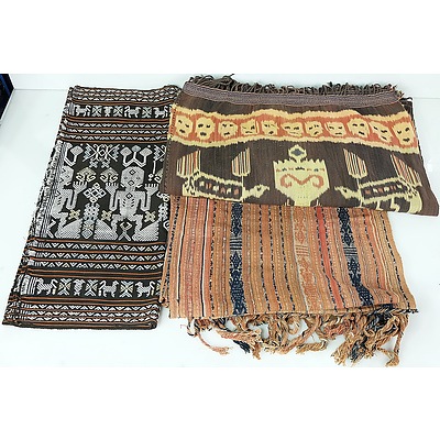 Three Large South East Asian Textiles