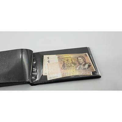 Booklet with Assorted Foreign Banknotes Including Fijian, American, Indonesian Notes and More