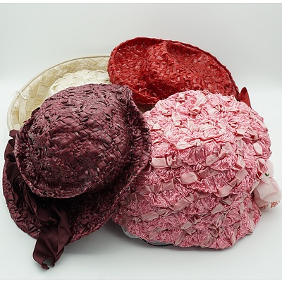 Group of Vintage Ladies Hats and Fascinators, Including Eugenai Rockford, Pen Delton, Ultra Hats and More