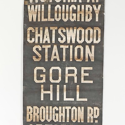 Vintage Sydney Train Station Scroll Banner