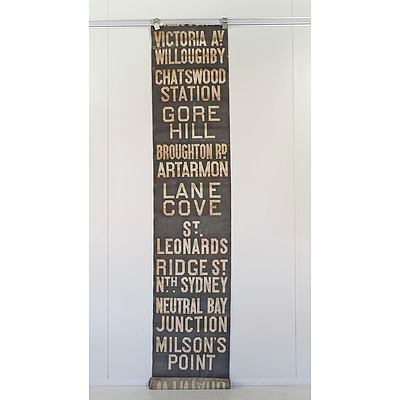 Vintage Sydney Train Station Scroll Banner