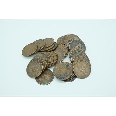 Forty One George V Pennies