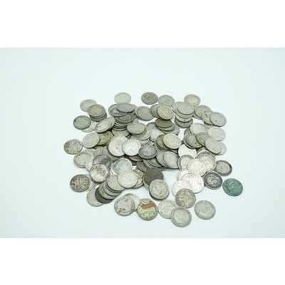 Group of Three Pence Coins