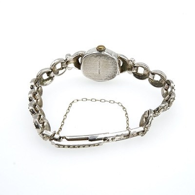 Ladies Swiss Envoy Deluxe Silver and Marquzite Wrist Watch