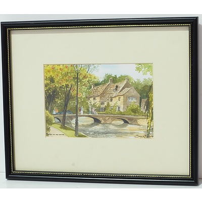 Susan E. C. Birtwistle Bourton On The Water Watercolour