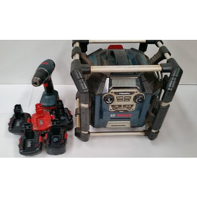 Bosch Power Box Radio/Powerboard & Bosch Cordless Drill