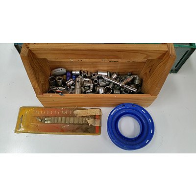 Assorted Tools,Sockets & Metal Drawers