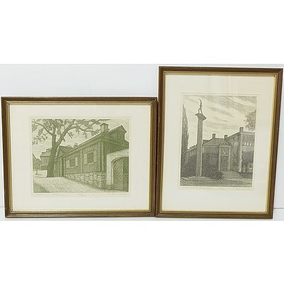 Four Waldemar Bernhard (1890-1965) Engravings Editions 53 of 200