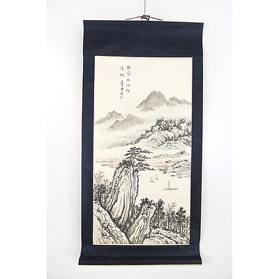 Chinese Ink and Wash Hanging Scroll