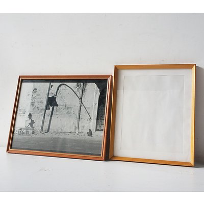 Group of Reproduction Engravings, Frame, Photographs, and a Thai Rubbing