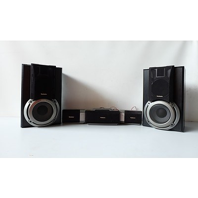 Pair of Technics Subwoofer SB-EH750A and Technics Speaker System SB-PS75