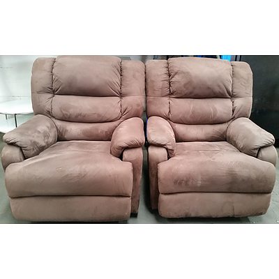 Electric Recliner Armchairs - Lot of Two