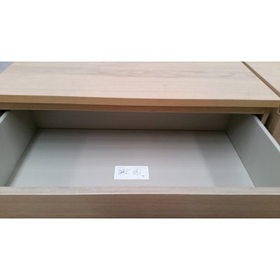 Ash Veneer Chest of Drawers - Lot of Two