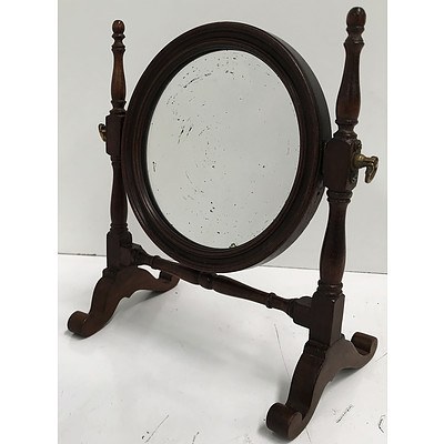 Victorian Mahogany Shaving Mirror