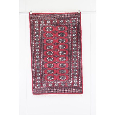 Hand Knotted Eastern Wool Pile Bokhara Rug