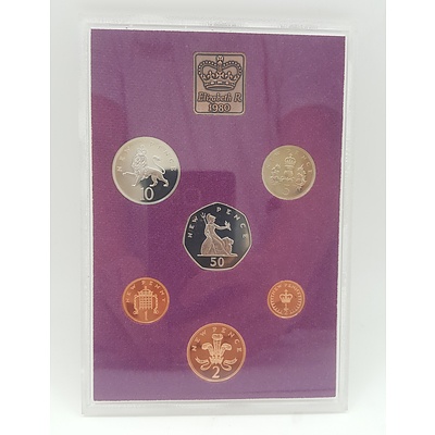 1980 Proof Coin Set of the Coinage of Great Britain and Northern Ireland