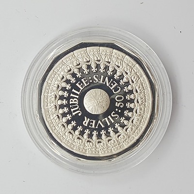 1989 Sterling Silver Masterpieces in Silver Gem Uncirculated Fifty Cent Coin - Silver Jubilee